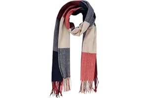 CREAHER Women Tartan Scarf Soft Winter Tartan Scarf for Women Classic Scar Autumn Winter Thick Cashmere Scarf Long Winter Scarf Warm