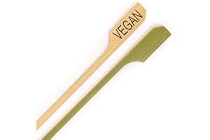 BambooMN - Vegan Label Marker Bamboo Paddle Pick - 3.5" (9cm) - 100 Pieces