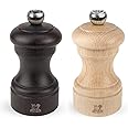 PEUGEOT - Bistro 10 cm Salt and Pepper Mill Set - Classic Grind System - Olive Wood - Lifetime Guaranteed Mechanism - Made in France - Chocolate and Natural