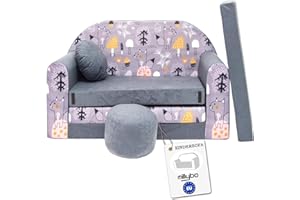 ‎MILLYBO millybo Kindersofa Kinder Couch mit Schlaffunktion ausklappbar 3in1 Kinder Sofa Spielsofa mit Bettfunktion Mädchen Jungen Sitzsack Minisofa Schlafsofa Kinderzimmer Schlafsessel (AX4)