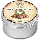 Burro di Karitè 400ml - Spremuto a Freddo - Butyrospermum Parkii - Pure e Naturale - Shea Butter Africano - Olio per Corpo e 