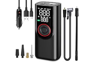 Swetfela Gonfleur Pneus Voiture, 20000mAh Gonfleur Pneu Voiture, 150PSI Mini Compresseur à Air Portatif, Gonfleur Portable Compresseur Voiture, Gonfleur Pneu Velo Voiture