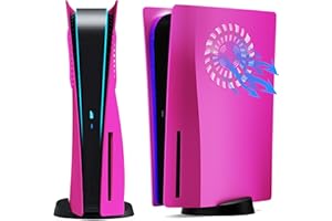 ELITEPLAY Nova Pink - Mascherina per PS5 con bocchette di raffreddamento, ricambio per Playstation 5 Disc Edition
