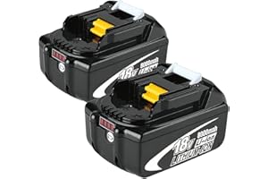 RONTALY 2 Pack 5.5Ah BL1860B Replacement for Makita 18V Battery Tools Multi-Tool Compatible with DHP481Z, DHP458Z, DRT50ZJ, DSP600ZJ, DGA454Z, DJR187Z LXT-400 with LED Indicator