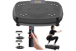 HYNEXLK Vibration Plate Exercise Machine for Weight Loss, Toning & Lymphatic Drainage Vibration Fitness Trainer with Bluetooth Speaker, Auto or Manual Speed Control
