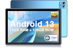 DOOGEE T10S Tablet z systemem Android 13, 11GB + 128 GB (TF 1TB) 10,1 cala, tablet dotykowy 6600 mAh, 8,4 mm Ultra-cienki Unisoc T606,8MP+5MP Widevine L1, podwójny 4G LTE /5G WiFi-niebieski