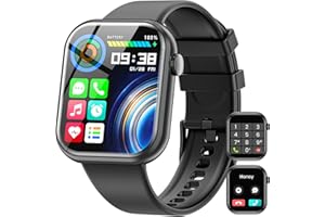 HWAGOL Smartwatch Damen Herren, 1.85" Zoll Touchscreen Smart Watch mit Bluetooth Anrufe, Uhr Damen Herren mit 140+ Sportmodi SpO2 Pulsuhr Schlafmonitor Schrittzähler, Armbanduhr für iOS Android