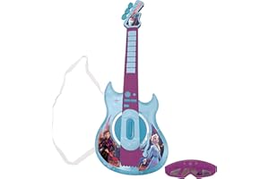 Lexibook, Frozen, Chitarra elettrica con microfono, Occhiali con microfono, Canzoni demo, 2 modalità di gioco, Plug per MP3, blu/viola, K260FZ