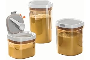CLEESMIL Baby Milk Powder Dispenser Pot for Home, Formula Powder pot to Go, Formula Dispenser Container with Scoop for Milk Powder, Coffee, Cereal, Flour, Snacks, Candy,800ml