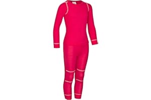 icefeld® - atmungsaktives Thermo-Unterwäsche Set für Kinder - warme Wäsche aus langärmligem Oberteil + Langer Unterhose (ÖkoTex100) in blau, Marine, pink oder schwarz