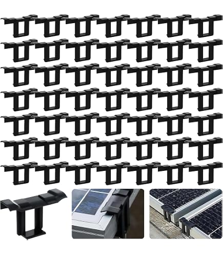 20x Solarpanel-Wasserablauf-Clips – Schlammentferner Für 35 Mm Rahmen, Schwarz, Kunststoff, Einfach Montiert