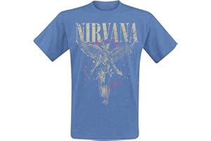 Nirvana in Utero Homme T-Shirt Manches Courtes Bleu chiné Regular/Coupe Standard