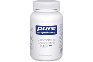 Pure Encapsulations - Glucosamine & Chondroïtine + MSM - Favorise la Santé du Tissu Conjonctif & des Articulations - Composants Essentiels du Cartilage - 60 Gélules