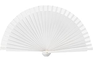 Colours & Beauty weiße Handtasche-Fan | Frauenfächer aus lackiertem Holz | Hochzeitsfächer | Hochzeitsfan | Hochzeitsgeschenke | Personalisierte Hochzeitsfächer | Japanische Fächer | Zeremoniefächer