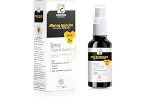 COMPTOIRS ET COMPAGNIES - Spray Gorge et Bouche au Miel de Manuka IAA15+ - Complément Alimentaire - Certifié Bio - 25ml
