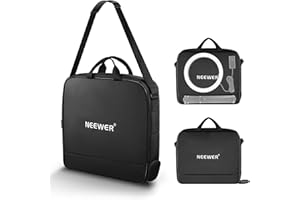 NEEWER 12" Ringlicht Aufbewahrungstasche für RH12B RH12C RH10B RH8B, 50 x 42cm Tragbare schützende Nylon Reisetasche mit separatem Fach für Faltbare Licht Stand Stativ bis zu 50cm, RU-011