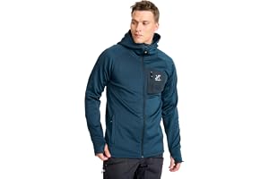 RevolutionRace Evolution Stretch Fleece Hoodie för Herr, Tjocktröja med Dragkedja för Vandring och Utomhusaktiviteter