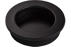 SOTECH SO-TECH® Möbelgriff Einlassgriff Muschelgriff EL-06 Schwarz/Durchmesser 40 mm/Design trifft auf Funktion