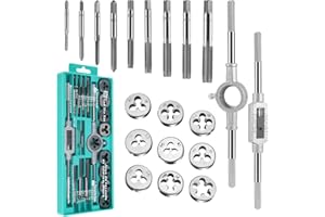 Vehoukli Hi-spec 20tlg Stähle Thread Chaser Set Gewindeschneid Satz Metrisch M3-m12, Gewindeschneider Set Mit Legiertem Stahl Gewindeschneider Und Handgewindebohrer Set