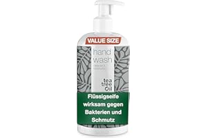 ‎TEA TREE OIL AUSTRALIAN BODYCARE Antibakterielle Teebaumöl Handseife 500 ml by Australian Bodycare - Für trockene, rissige, schwitzige & juckende Hände - Natürliche Seife mit Tea Tree Oil - 100% Vegan