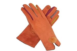 Finecy In - Women Ladies Winter Warm Gloves Touch Screen Texting Gloves Fleece Lined Pom Pom Mittens Cold Weather Windproof Outdoor Sports Driving, Skiing, Running