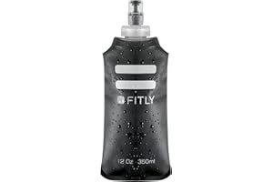 FITLY Gourde Souple Pour Sac D'hydratation De Course - Idéal pour Le Running, Vélo, Randonnée - Bouteille D'eau Pliable pour Utilisation en Extérieur - Flasque souple pour l'hydratation