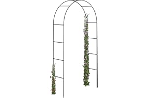 Relaxdays rozenboog metaal240 cm hoogvoor klimplanten en rozenvritaandweervastzwart