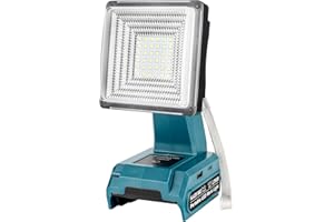 Adisipsoarin Cordless LED Work Light for Makita 18V LXT Battery, 25W LED Floodlight with USB-A&USB-C 2.1A Fast Charging Ports for Jobsite,Car Repairing,Camping,Emergency(Battery not Included)