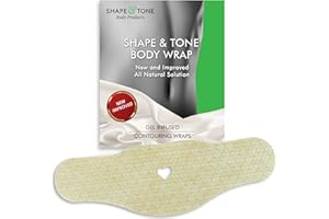 SHAPE AND TONE BODY PRODUCTS Firming and Toning Contouring Moisturizing Body Wrap - New Improved All Natural Anti Cellulite Wrap for Stomach Arms Legs by Shape and Tone (5 APPLICATORS)