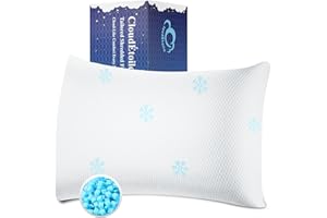 CloudÉtoile Kopfkissen Memory Foam Kissen - Höhenverstellbares Orthopädisch Kissen mit Zerkleinerter Memory-Schaum Ergonomisch Nackenkissen Kopfkissen, Seitenschläferkissen Nackenstützkissen (60x40cm)