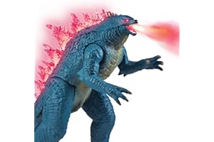 Giochi Preziosi Godzilla para Kong El Nuevo Imperio – Godzilla Gigante 35 cm articulado, Altamente detallado con Luces y Soplo atómico, para niños a Partir de 4 años, como en la película