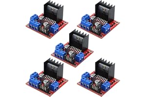 L-298N Motor Drive Controller Board Module Dual H Puente DC Stepper Module, QIQIAZI Mini Stepper Motor Drive Controller Board Module para Arduino (5 unidades)