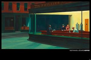 Close Up Edward Hopper Poster Nighthawks (91,5 cm x 61 cm)
