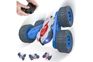 Baztoy Samochód zdalnie sterowany, zabawka dla chłopca i dziewczynki, 3, 4, 5, 6, 7, 8 lat, 4WD, samochód wodospadowy, zdalnie sterowany radiowo, terenowy, wyścig, gra na świeżym powietrzu, do użytku