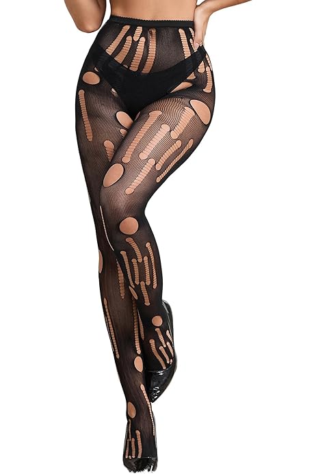 Calze Autoreggenti Con Strass Per Taglie Forti - Collant A Rete Con Orlo In Pizzo E Silicione - Foto 8