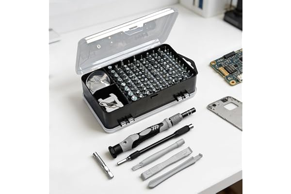 Juego de destornilladores de precisión 115 en 1, kit de herramientas de reparación magnética profesional para electrónica, reloj, teléfono móvil, laptop, consola de juegos, cámara, lentes, modding y