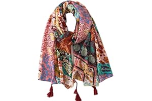 FAIRYGATE Women's Scarves & Wraps Fashion Lady Shawl Stole Flower Printed Soft Feeling Lightweight To Any Outfit All Seasons Clothing Accessory