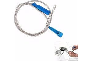 ACONDE Spirala do czyszczenia rur, 5 m × 5,5 mm, spirala odpływowa z końcówką wiertniczą, do umywalki, wanny, WC