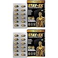 STAY-EX Ayurvedic Capsules for Men to Improve Stamina, Strength & Energy For Performance with Power of 12 Ingredients Including Shilajit Safed Muesli, Ashwagandha, Gokshura etc (Pack of 2, 24N)