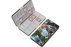 doepeBAE Switch Card Holder, Funda Juegos Switch, Caja Tarjetas de Juego, Diseño Magnético, Forro de Silicona, con 24 Ranuras para Tarjetas de Juego y 24 Ranuras para Tarjetas SD (24G)