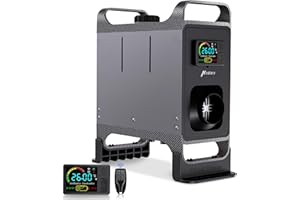 HCALORY Calentador de Aire Diesel 12V 24V 5-8KW, Calentador de Vehículos Diesel, Calefacción Estacionaria Diesel Portátil, con Monitor de LCD y Mando a Distancia, para Camión Autobus Barco RV, Gris