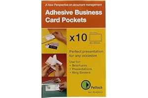 PELLTECH 2 X 60x95mm Open Side Business Card Pocket (Pack of 10)