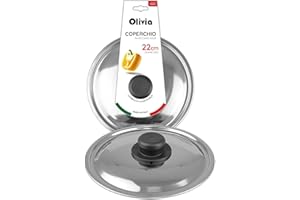 IPEA Universaldeckel für Pfanne oder Topf aus Edelstahl – 18/20 / 22/24 / 26/28 cm – Runder Deckel mit Knauf für Kochpfannen und Töpfe – Spülmaschinenfest