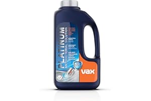 Vax Platinum Antibacterial 1.5L Carpet Cleaner Solution, Stain Remover Shampoo, Citrus Burst Scent, Removes 99.9 percent of bacteria, Neutralises Pet Odours, 1-9-142404, Blue