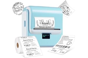 ORGSTA T003 etikettendrucker selbstklebend etikettiergerät Bluetooth & USB 2200 mAh etikettiermaschinen 50 mm/s beschriftungsgerät ettikettiergeraet Label Printer Sticker Maker