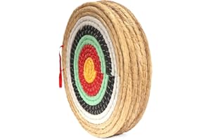 AUVIM Archery Targets for Backyard Hand-Made Straw Archery Target for Recurve Bow Compound Bow or Longbow 20 Inches Traditional Bow Arrow Target for Kids Youth Adult Archery Hunting Practice