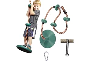 ‎REDCAMP REDCAMP Kletterseilschaukeln, robuster Kunststoff-Schaukelsitz für Kinder und Erwachsene, mit Aufhängegurt und Karabinerhaken, Grün