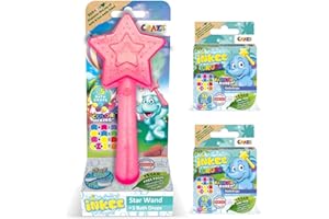 INKEE Varita Estrella con 37 Bombas de Baño para Niños con Aroma a Fresa – Set de Bolas Efervescentes y Sales de Baño Relajantes – Juguete de Agua y Buena Idea para Regalo
