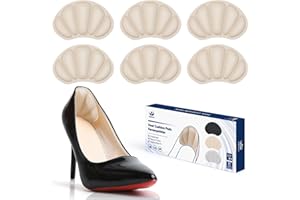 AnjoCare Coussinets de Talon, 3 Paires de Auto-Adhésif Talon Chaussure pour Chaussures Lâches, Talon de Coussin Antidérapants pour Talons Hauts, Baskets, Chaussures en Cuir Trop Grandes