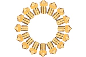 HESTYA 16 Pièces Tête d'Impression d'Extrudeuse de Buses 3D M6 7 Taille Différente 0.2 mm, 0.3 mm, 0.4 mm, 0.5 mm, 0.6 mm, 0.8 mm, 1.0 mm pour Imprimante 3D Makerbot